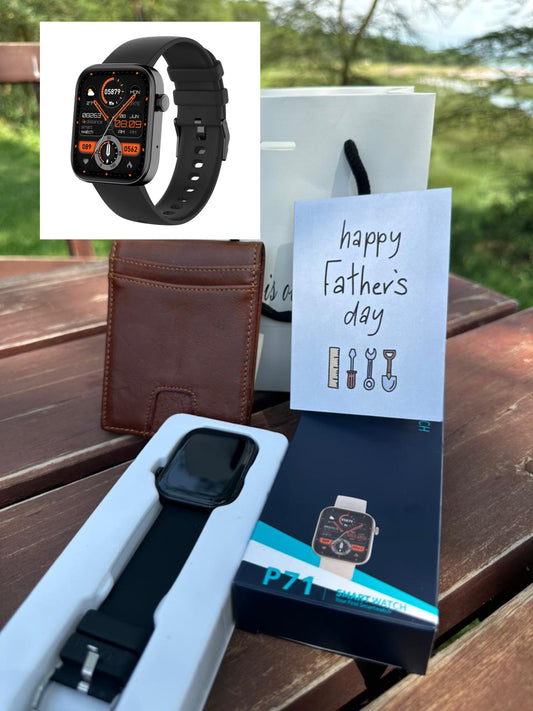 PERSONALIZED GIFT SET [SMARTWATCH,LEATHER WALLET