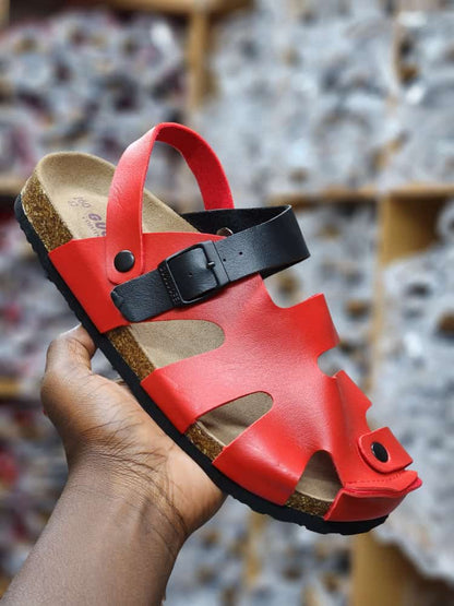 CASUAL BUCKLE CORK SANDALS[CLOSED TOE]