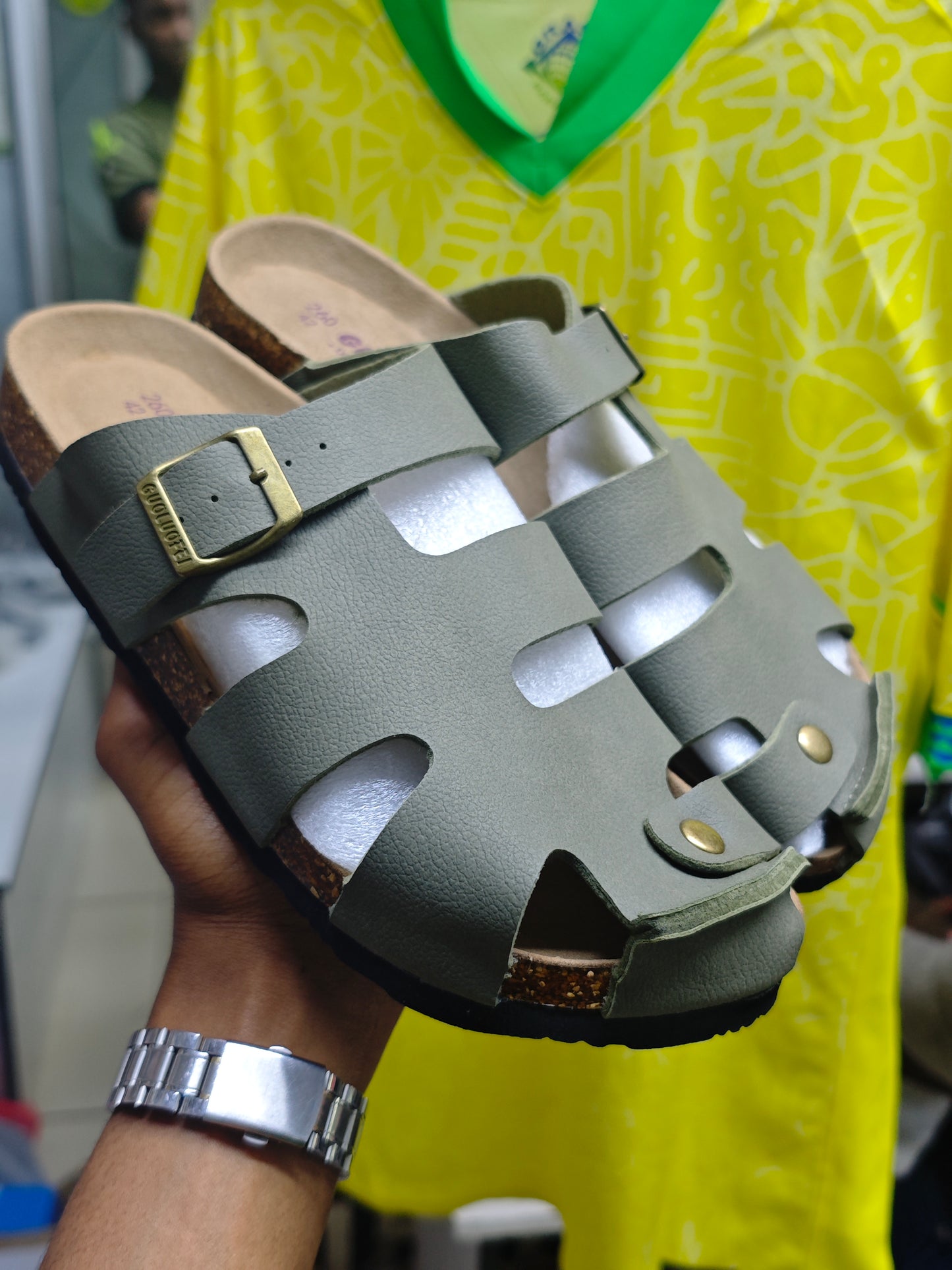 CASUAL BUCKLE CORK SANDALS[CLOSED TOE]