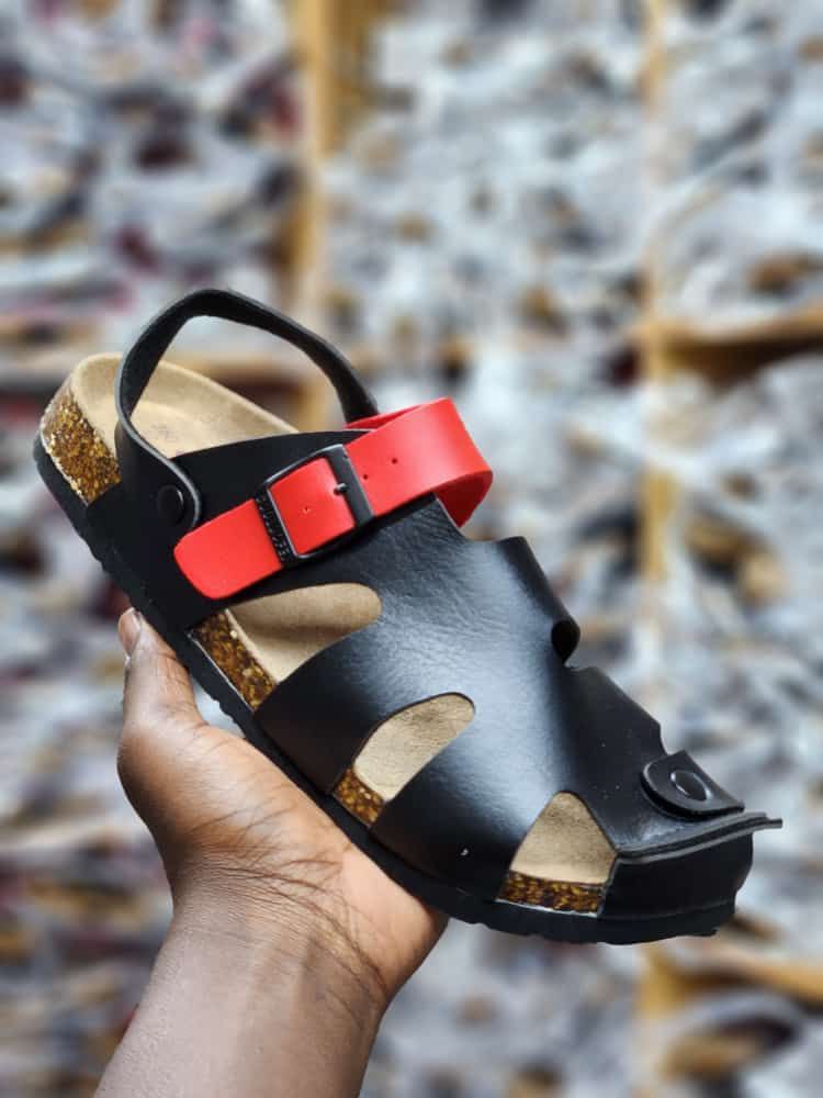 LEATHER CORK SANDALS