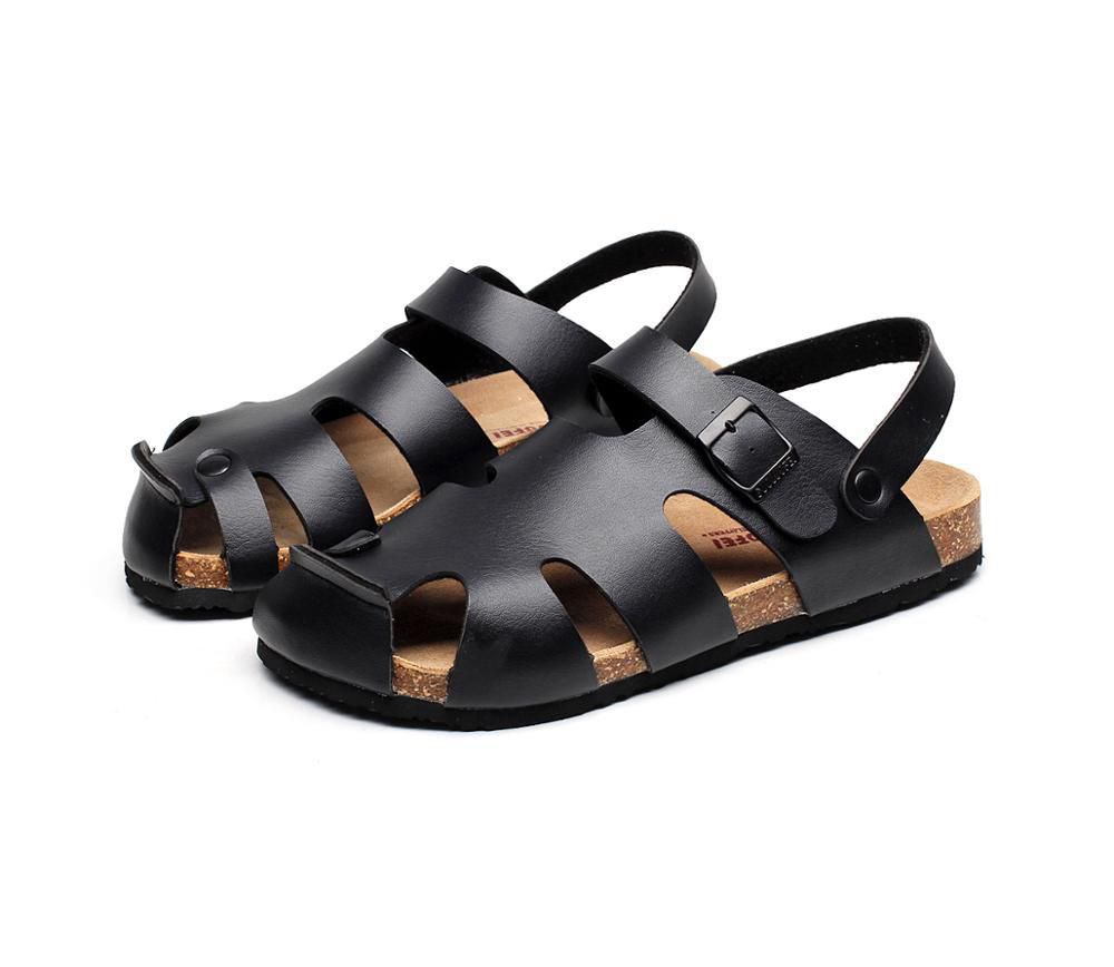 CASUAL BUCKLE CORK SANDALS[CLOSED TOE]