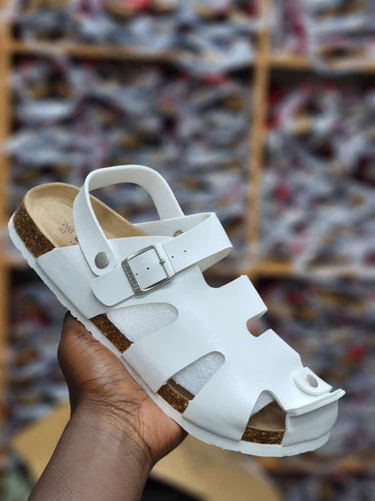 CASUAL BUCKLE CORK SANDALS[CLOSED TOE]