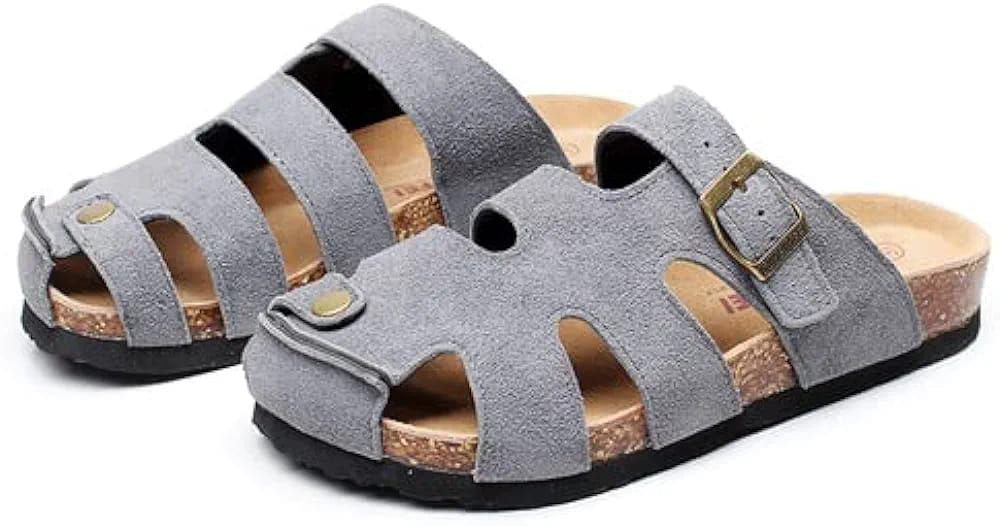 CASUAL BUCKLE CORK SANDALS[CLOSED TOE]