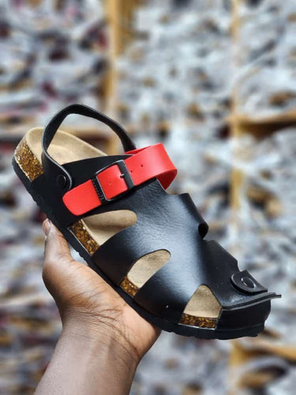 CASUAL BUCKLE CORK SANDALS[CLOSED TOE]