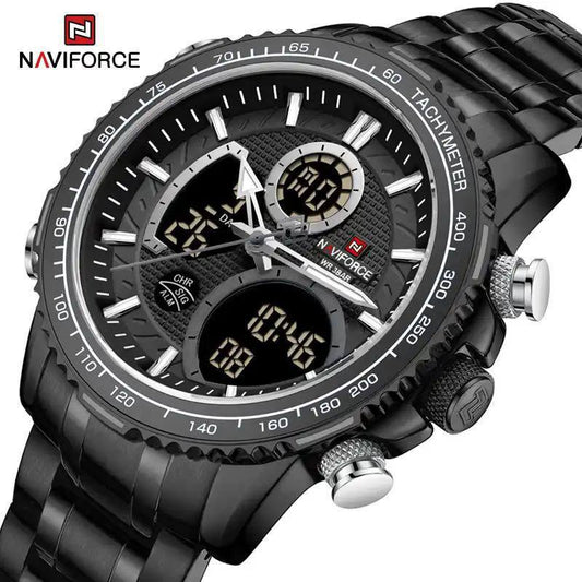 NAVIFORCE NF 9182 DUAL TIME WATCH.