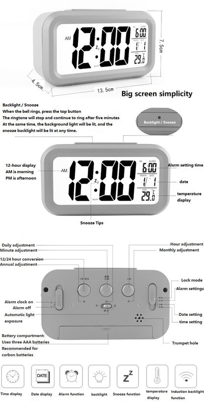 LED DIGITAL ALARM TABLE CLOCK