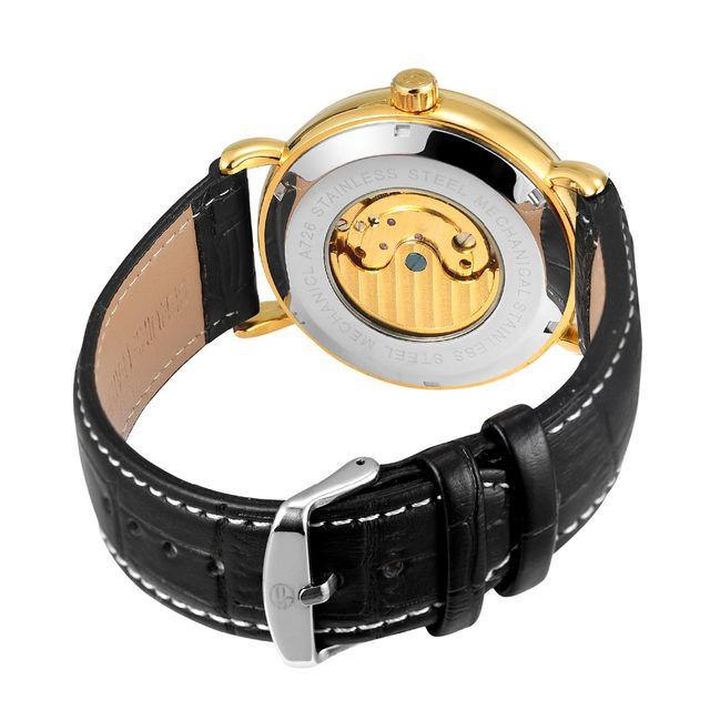 FORSINING AUTOMATIC TOURBILLON LEATHER WATCH.